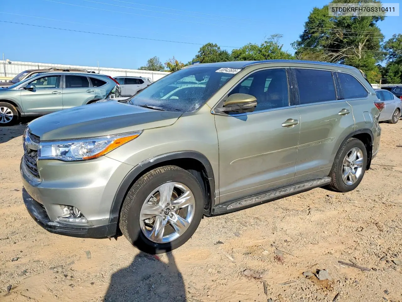 2016 Toyota Highlander Limited VIN 5TDDKRFH7GS310411 фото 1