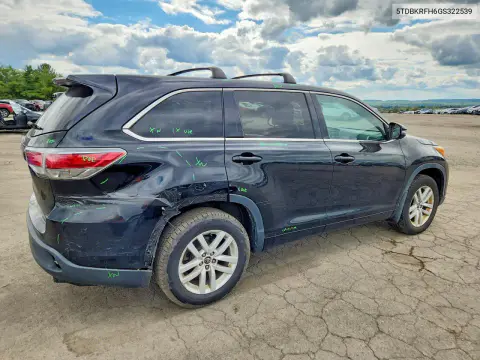 2016 Toyota Highlander Le VIN 5TDBKRFH6GS322539 фото 3