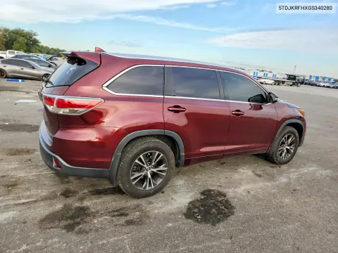2016 Toyota Highlander Xle VIN 5TDJKRFHXGS340280 фото 3