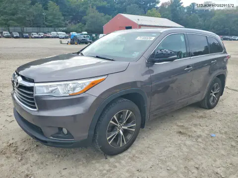5TDJKRFH7GS291572 — 2016 Toyota Highlander, Верхняя часть / Крыша, фото до ремонта