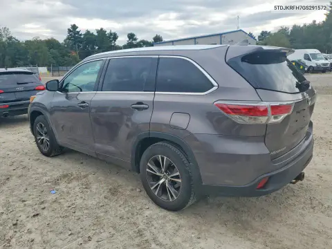 2016 Toyota Highlander Xle VIN 5TDJKRFH7GS291572 фото 2