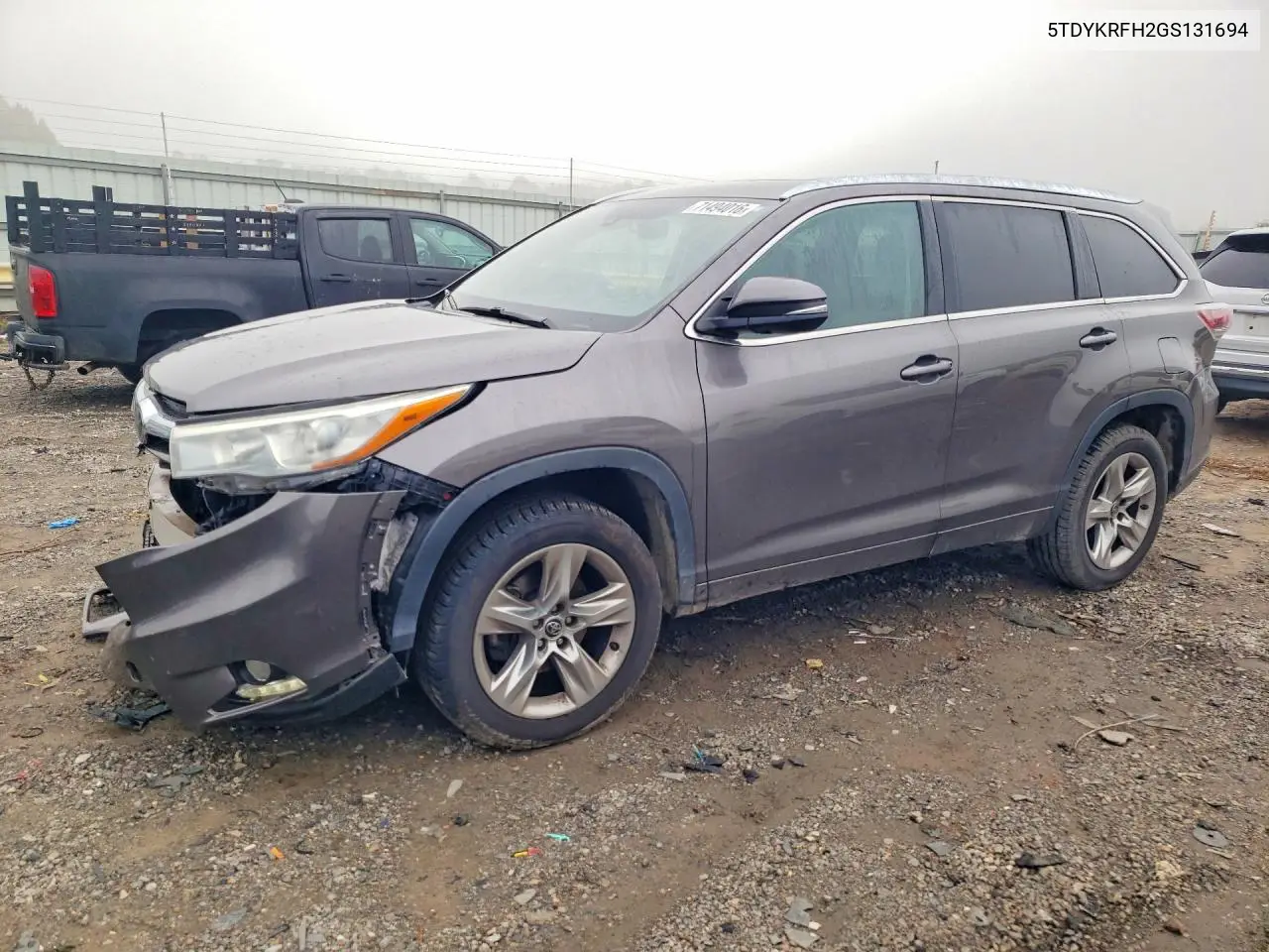 5TDYKRFH2GS131694 Toyota Highlander 2016 — повреждение Передняя часть, фото до ремонта