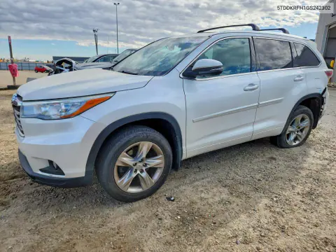 5TDDKRFH1GS242302 — 2016 Toyota Highlander, Задняя часть, фото до ремонта