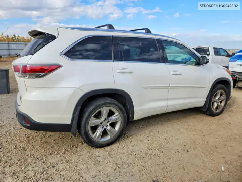 2016 Toyota Highlander Limited VIN 5TDDKRFH1GS242302 фото 3