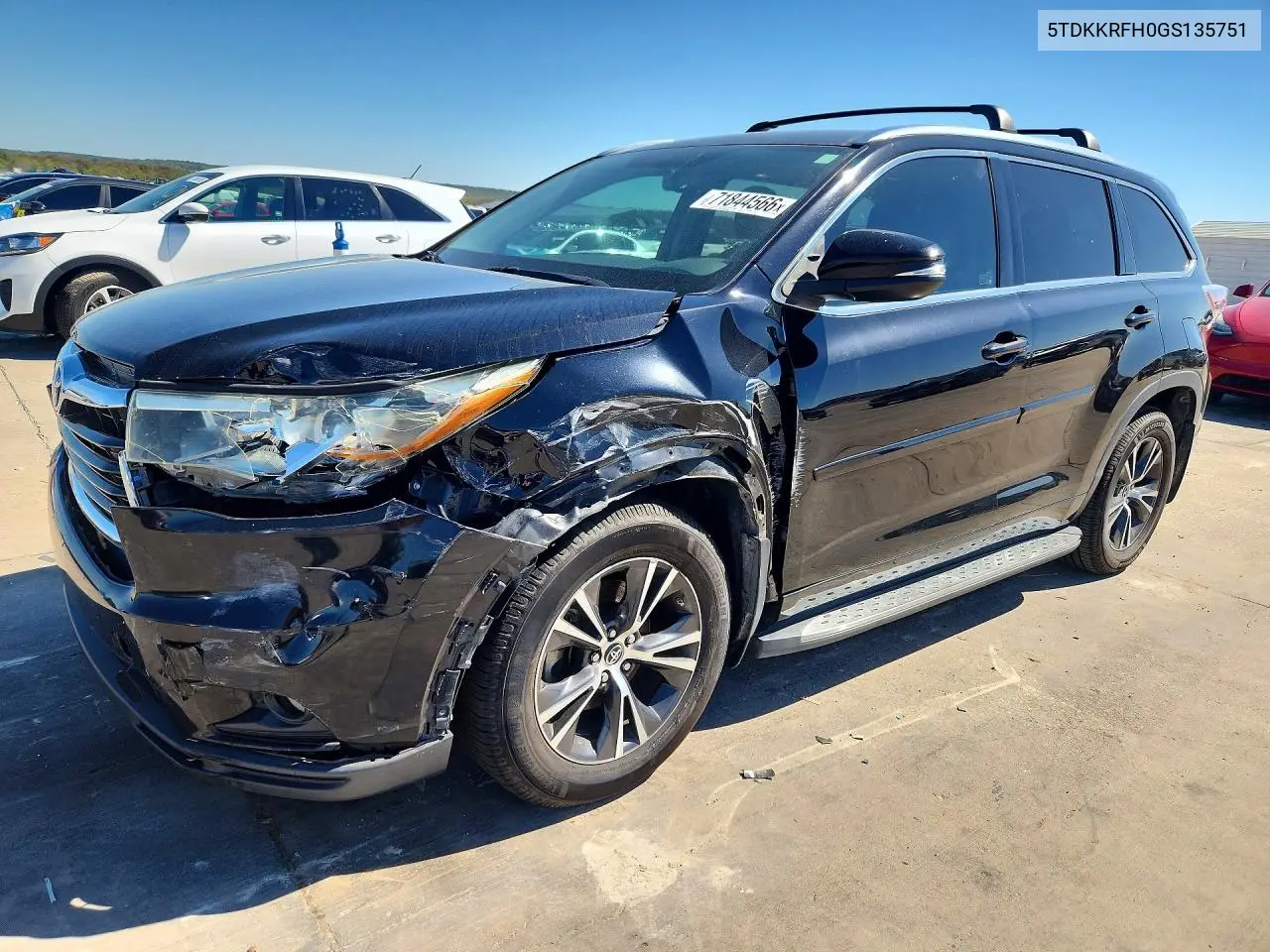 2016 Toyota Highlander Xle VIN 5TDKKRFH0GS135751 фото 1