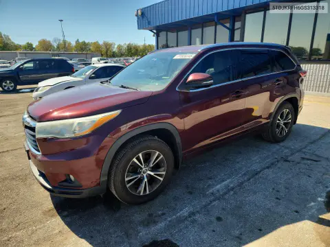 5TDJKRFH6GS313318 — 2016 Toyota Highlander, Сторона, фото до ремонта