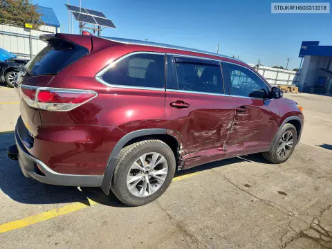 2016 Toyota Highlander Xle VIN 5TDJKRFH6GS313318 фото 3
