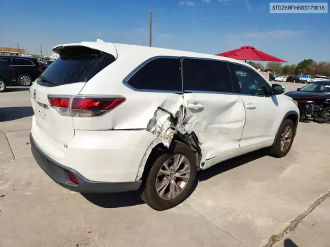 2016 Toyota Highlander Le Plus VIN 5TDZKRFH5GS179016 фото 3