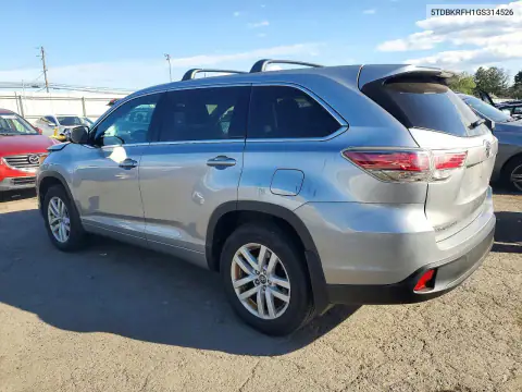 5TDBKRFH1GS314526 — 2016 Toyota Highlander, фото 2 с аукциона Copart 20.10.2026, Передняя часть