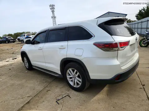2016 Toyota Highlander Le VIN 5TDZARFH2GS021218 фото 2