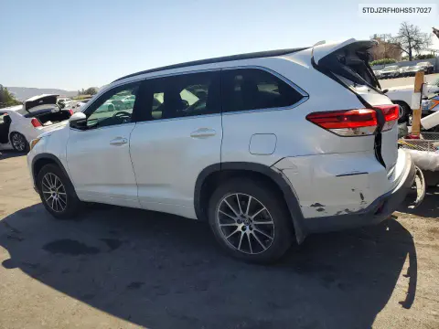 2017 Toyota Highlander Se VIN 5TDJZRFH0HS517027 фото 2