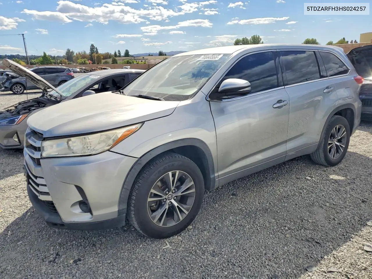 2017 Toyota Highlander Le VIN 5TDZARFH3HS024257 фото 1