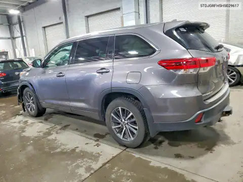 5TDJGRFH5HS029617 — 2017 Toyota Highlander, фото 2 с аукциона Copart, Передняя часть