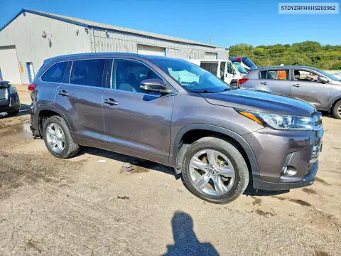 5TDYZRFHXHS202962 — 2017 Toyota Highlander, фото 4 с аукциона Copart, Сторона
