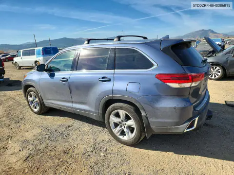 2017 Toyota Highlander Limited VIN 5TDDZRFH8HS386815 фото 2