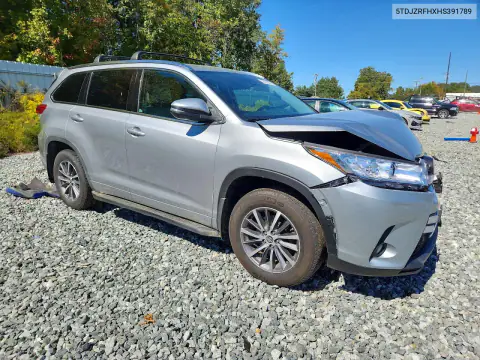 5TDJZRFHXHS391789 — 2017 Toyota Highlander, фото 4 с аукциона Copart, Передняя часть