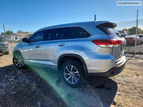 2017 Toyota Highlander Xle VIN 5TDJZRFHXHS470511 фото 2