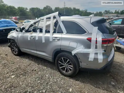 5TDJZRFH4JS843936 — 2018 Toyota Highlander, фото 2 с аукциона Copart, Повреждения со всех сторон