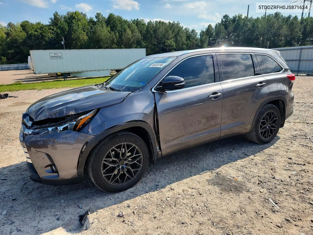 2018 Toyota Highlander Limited Platinum VIN 5TDDZRFH0JS871634 фото 1