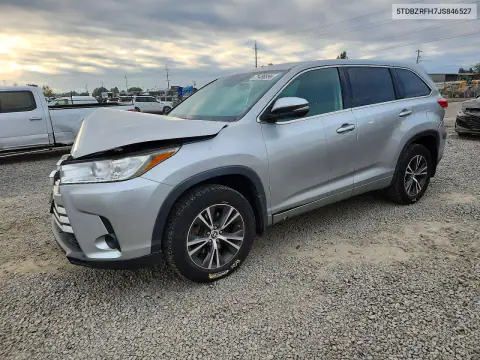 5TDBZRFH7JS846527 — 2018 Toyota Highlander, Передняя часть, фото до ремонта