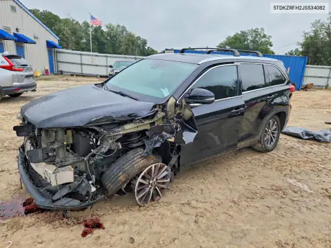 5TDKZRFH2JS534082 — 2018 Toyota Highlander, Передняя часть, фото до ремонта