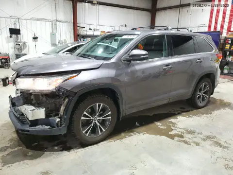 5TDBZRFH6JS843523 — 2018 Toyota Highlander, Передняя часть, фото до ремонта