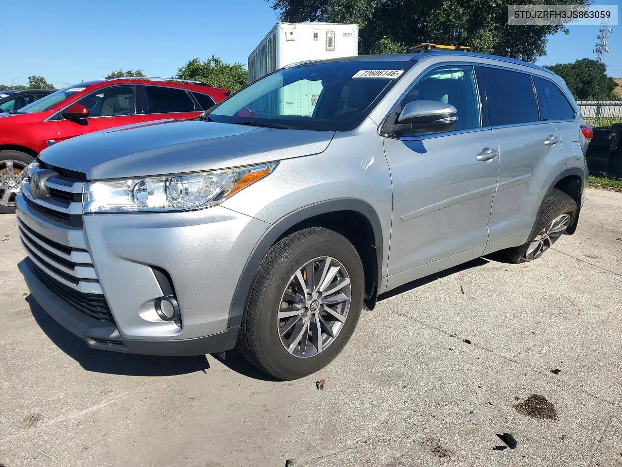 2018 Toyota Highlander Xle VIN 5TDJZRFH3JS863059 фото 1