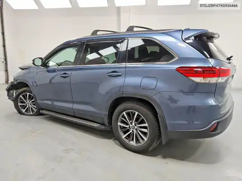5TDJZRFH7KS936466 — 2019 Toyota Highlander, фото 2 с аукциона Copart 15.10.2026, Механические повреждения
