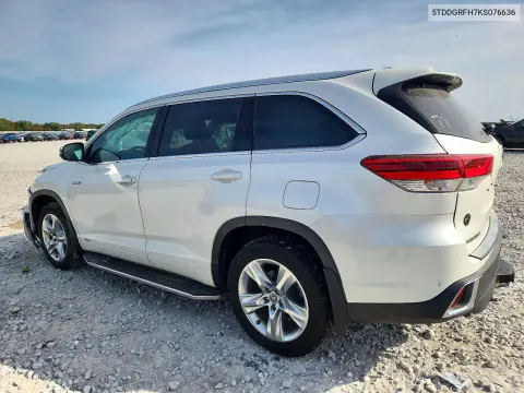 2019 Toyota Highlander Hybrid Limited VIN 5TDDGRFH7KS076636 фото 2