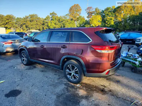 2019 Toyota Highlander Le Plus VIN 5TDZZRFH6KS332782 фото 2