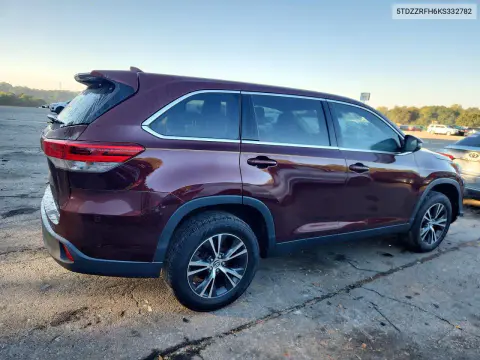 2019 Toyota Highlander Le Plus VIN 5TDZZRFH6KS332782 фото 3
