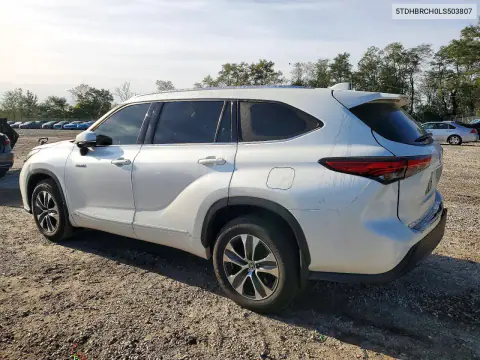 2020 Toyota Highlander Hybrid Xle VIN 5TDHBRCH0LS503807 фото 2