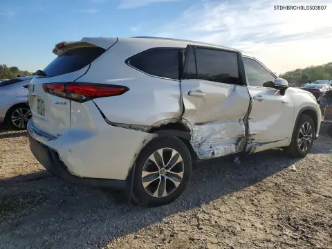2020 Toyota Highlander Hybrid Xle VIN 5TDHBRCH0LS503807 фото 3