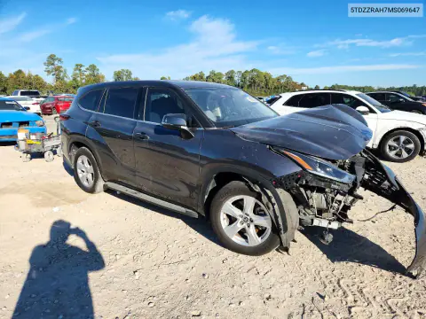 2021 Toyota Highlander Le VIN 5TDZZRAH7MS069647 фото 4