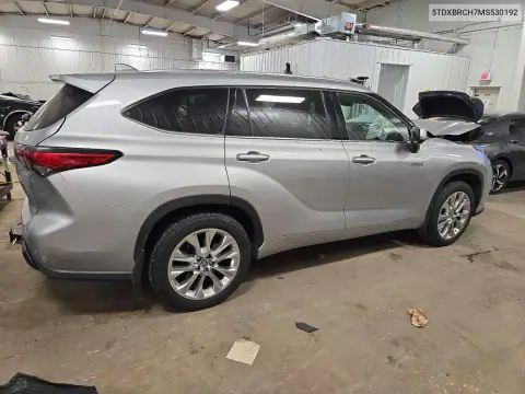 5TDXBRCH7MS530192 — 2021 Toyota Highlander, фото 3 с аукциона Copart, Передняя часть