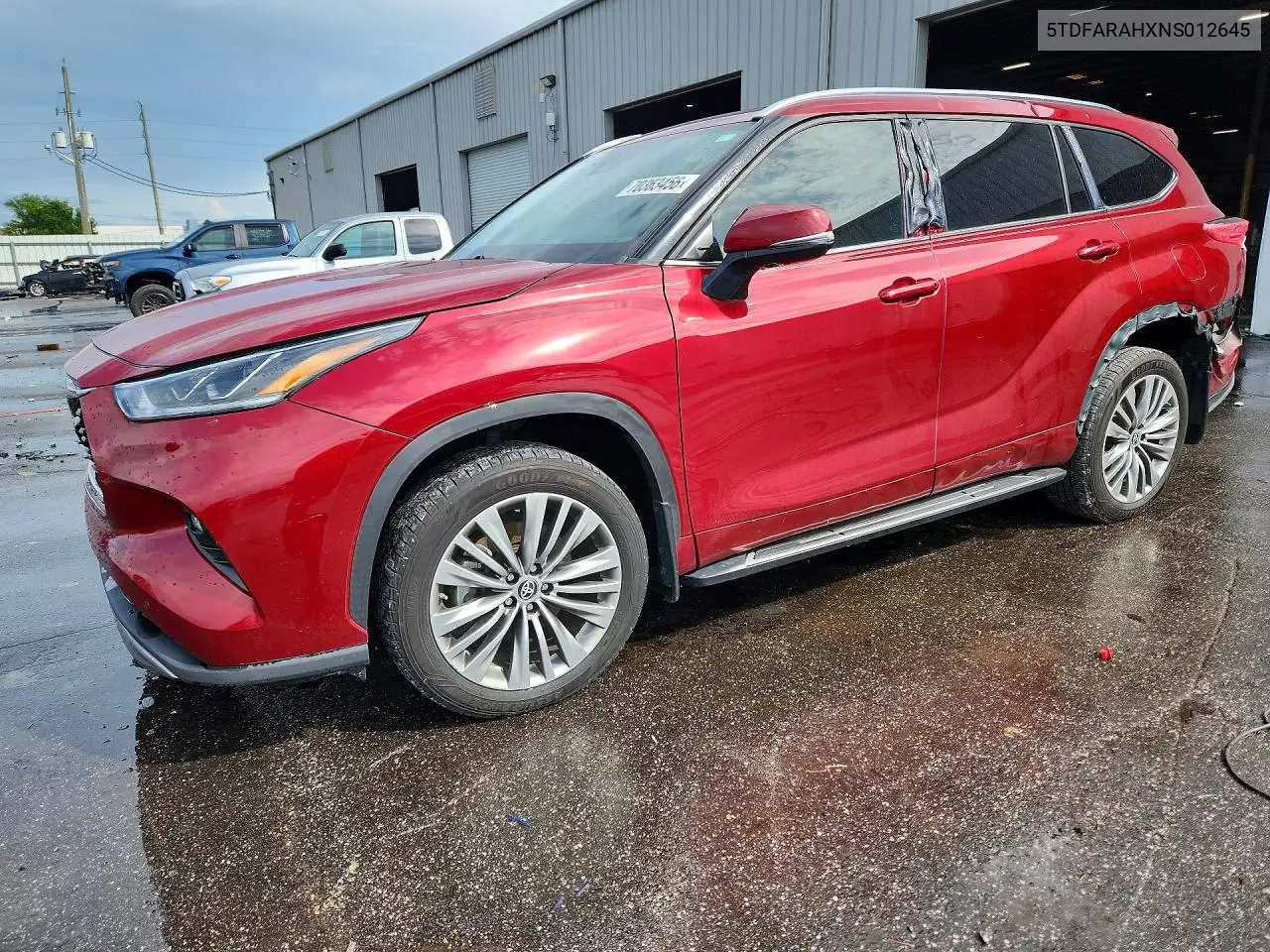2022 Toyota Highlander Hybrid Platinum VIN 5TDFARAHXNS012645 фото 1