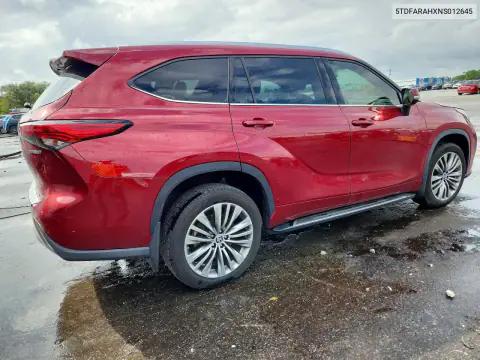 2022 Toyota Highlander Hybrid Platinum VIN 5TDFARAHXNS012645 фото 3
