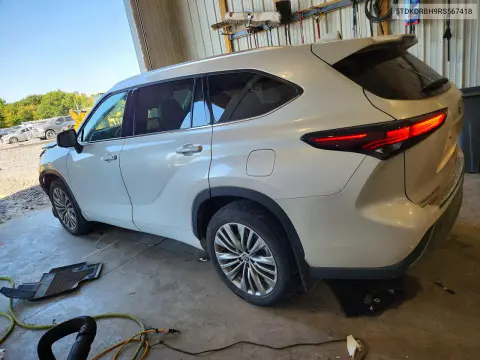 2024 Toyota Highlander Platinum VIN 5TDKDRBH9RS567418 фото 2