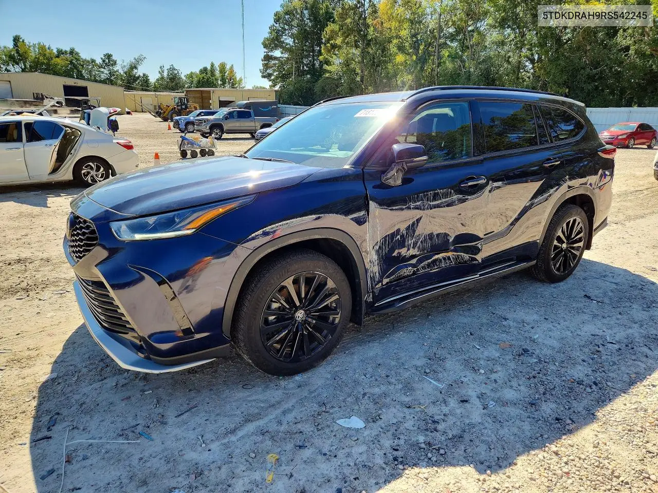 2024 Toyota Highlander Xse VIN 5TDKDRAH9RS542245 фото 1