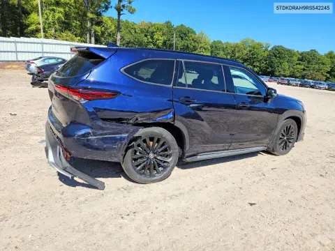 2024 Toyota Highlander Xse VIN 5TDKDRAH9RS542245 фото 3