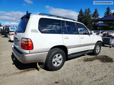 1999 Toyota Land Cruiser Base VIN JT3HT05J0X0040833 фото 3