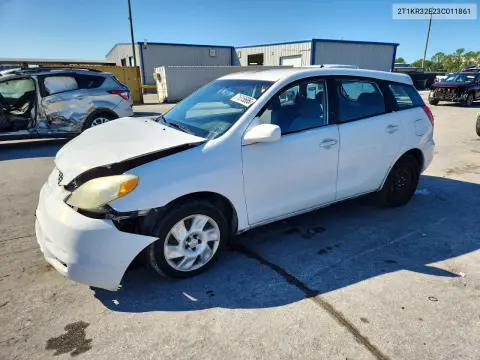 2T1KR32E23C011861 — 2003 Toyota Matrix, Передняя часть, фото до ремонта