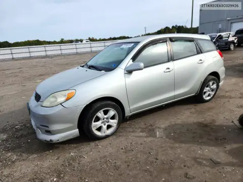 2T1KR32E63C029926 — 2003 Toyota Matrix, Передняя часть, фото до ремонта