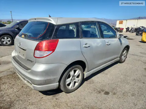 2003 Toyota Matrix Xr VIN 2T1KR32E73C040692 фото 3