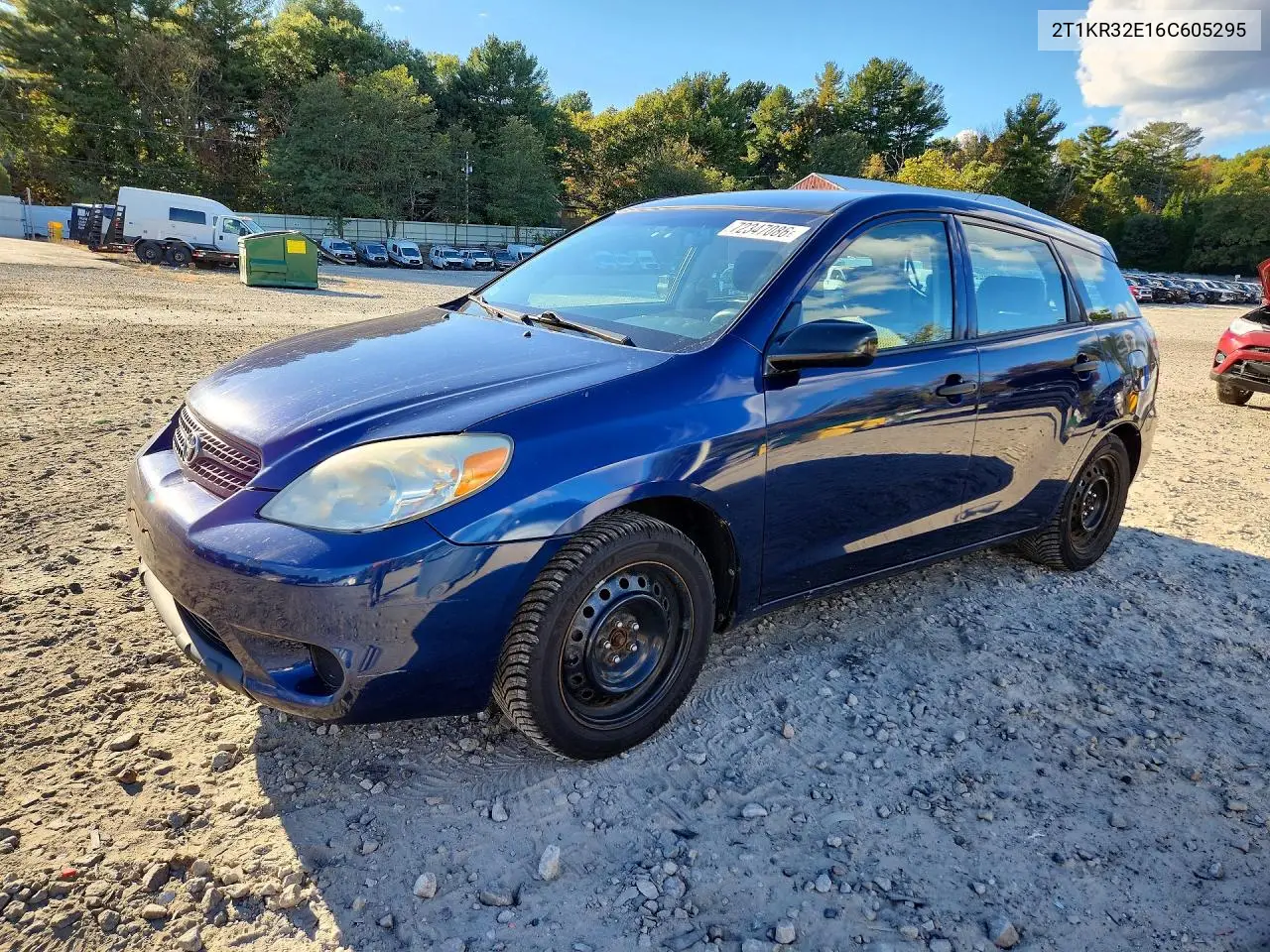 2006 Toyota Matrix Base VIN 2T1KR32E16C605295 фото 1