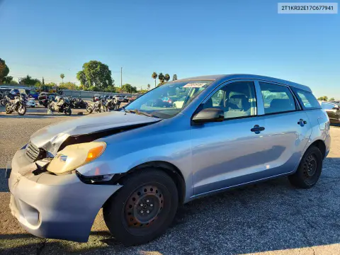 2T1KR32E17C677941 — 2007 Toyota Matrix, Передняя часть, фото до ремонта