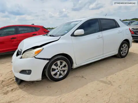 2T1KE4EE3CC049242 — 2012 Toyota Matrix, Передняя часть, фото до ремонта
