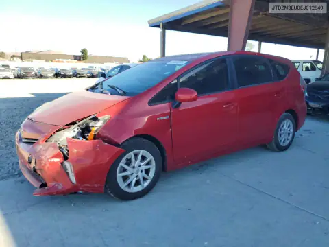 JTDZN3EU0EJ012849 — 2014 Toyota Prius V, Передняя часть, фото до ремонта