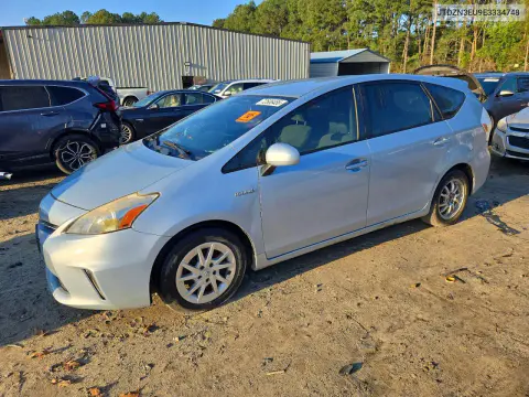 JTDZN3EU9E3334748 — 2014 Toyota Prius V, Естественный износ, фото до ремонта