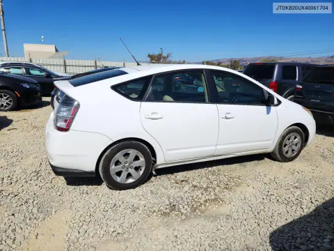 2004 Toyota Prius Base VIN JTDKB20UX40061704 фото 3